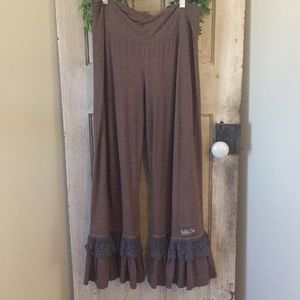 Matilda Jane Paint by Numbers brown ruffle pants